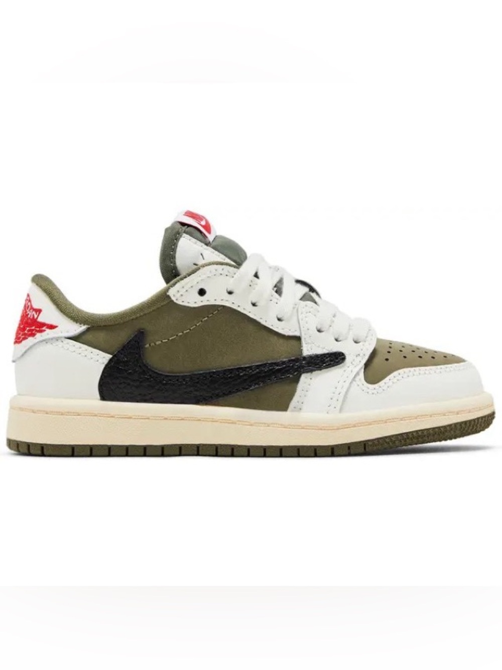 RARE JORDAN x TRAVIS SCOTT 1 Retro Low OG SP Toddler Sneakers in Medium Olive